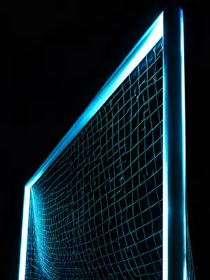Cyan Neon, Portrait football wallpaper, 2160 by 3840 pixels (AI-generated image)