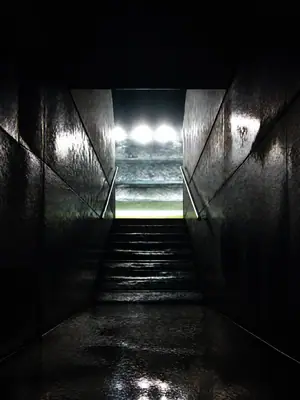 Tunnel, Portrait football wallpaper, 2160 by 3840 pixels (AI-generated image)