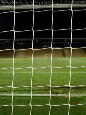 Goalmouth at Night football wallpaper, 3840 by 2160 pixels (AI-generated image)