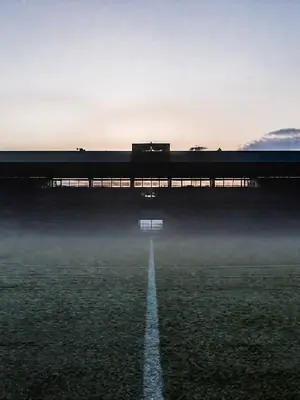 Halfway Line at Dawn football wallpaper, 3840 by 2160 pixels (AI-generated image)