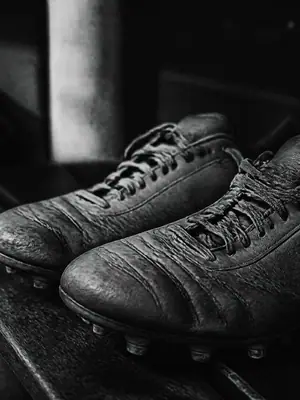 Boots, Black and White football wallpaper, 3840 by 2160 pixels (AI-generated image)