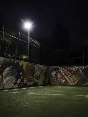 Cage at Night football wallpaper, 3840 by 2160 pixels (AI-generated image)
