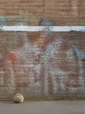 Painted Goal football wallpaper, 3840 by 2160 pixels (AI-generated image)