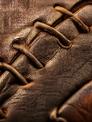 Leather Macro football wallpaper, 3840 by 2160 pixels (AI-generated image)