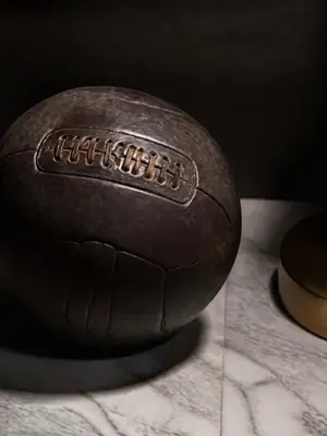 Brass and Marble football wallpaper, 3840 by 2160 pixels (AI-generated image)