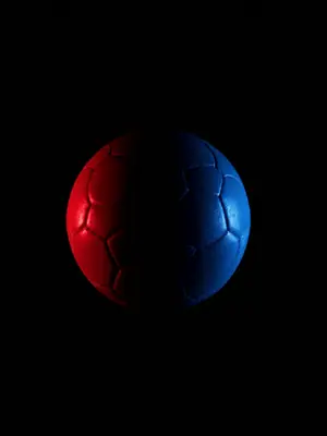 Split Light Poster football wallpaper, 3840 by 2160 pixels (AI-generated image)