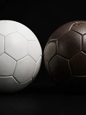 Two Balls football wallpaper, 3840 by 2160 pixels (AI-generated image)