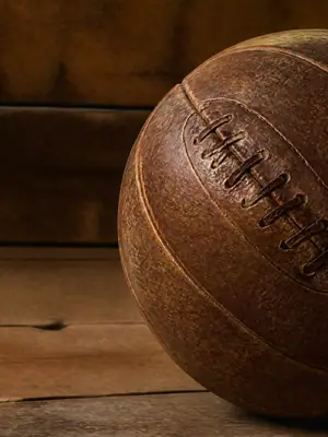 Vintage Leather Ball football wallpaper, 3840 by 2160 pixels (AI-generated image)