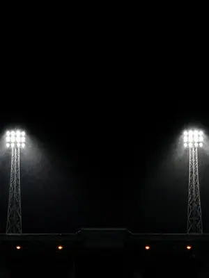 Floodlights, Ultrawide football wallpaper, 3840 by 1648 pixels (AI-generated image)