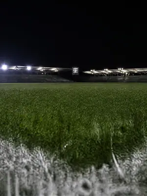 Pitch Lines, Ultrawide football wallpaper, 3840 by 1648 pixels (AI-generated image)