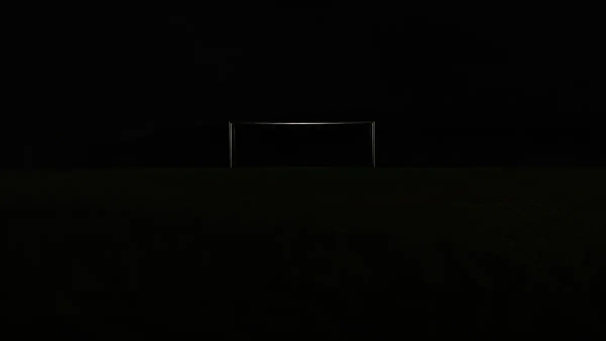 Dark Goal football wallpaper (AI-generated image)