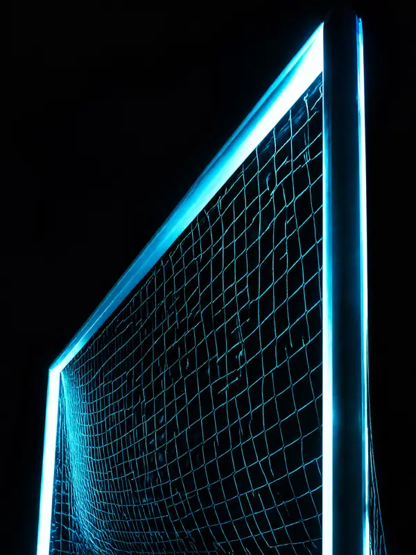 Cyan Neon, Portrait, 2160 by 3840 pixels (AI-generated image)