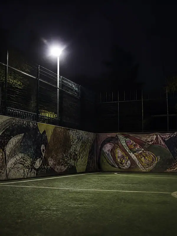 Cage at Night, 3840 by 2160 pixels (AI-generated image)