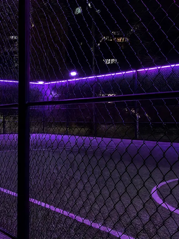 Neon Cage, 3840 by 2160 pixels (AI-generated image)