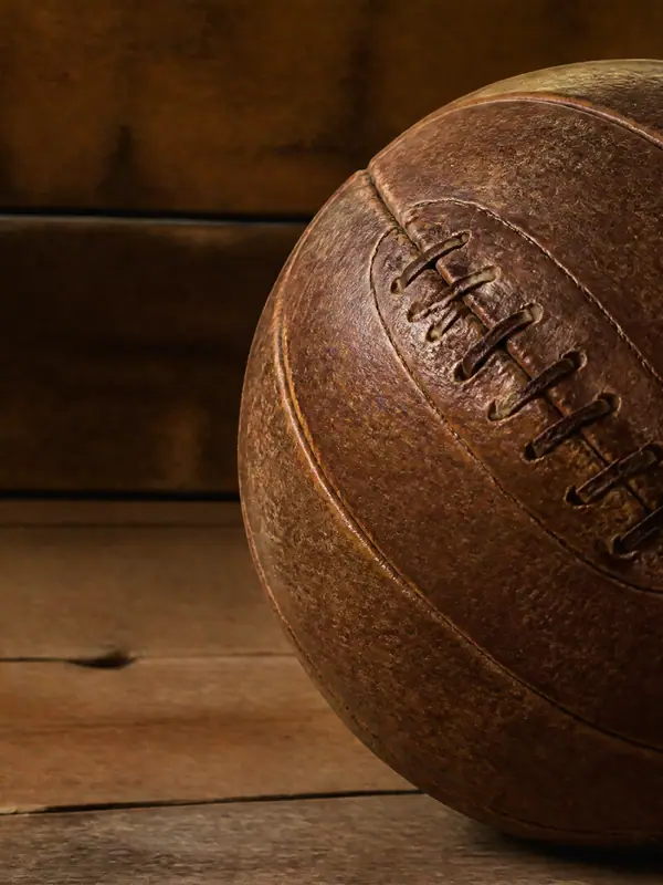 Vintage Leather Ball, 3840 by 2160 pixels (AI-generated image)